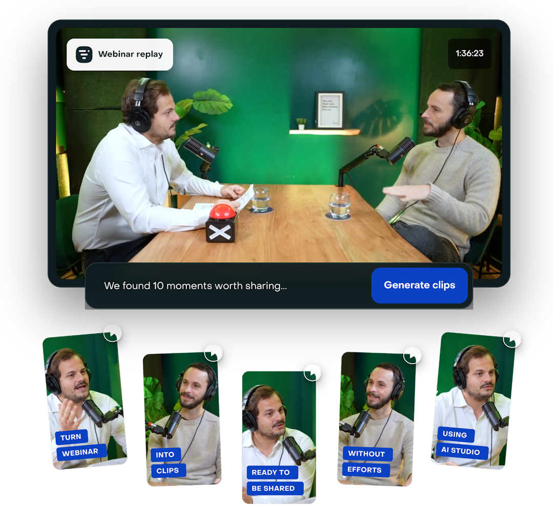 Herramienta de IA convierte webinar en clips