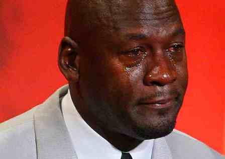Crying Michael Jordan