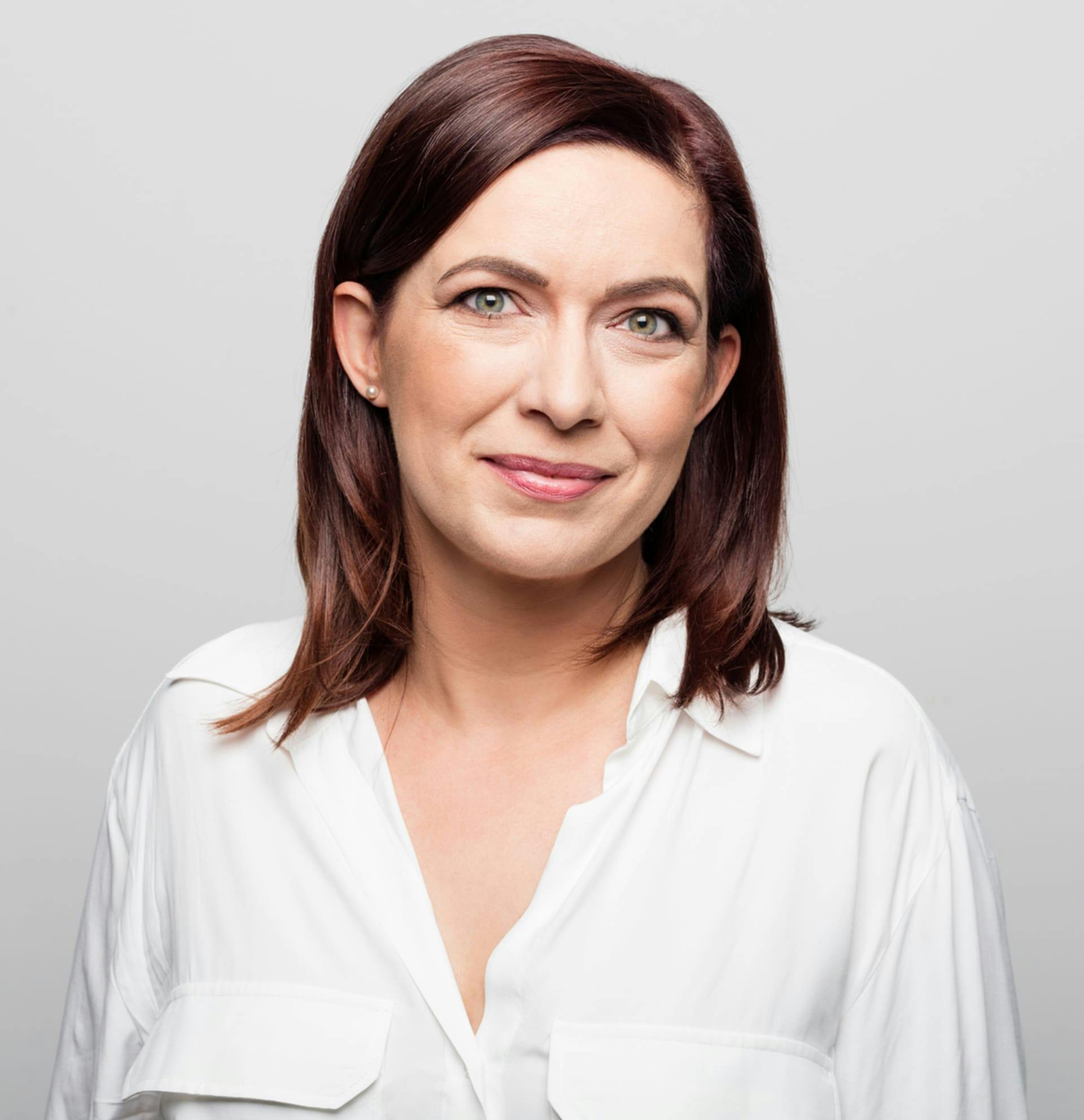 woman grining at camera