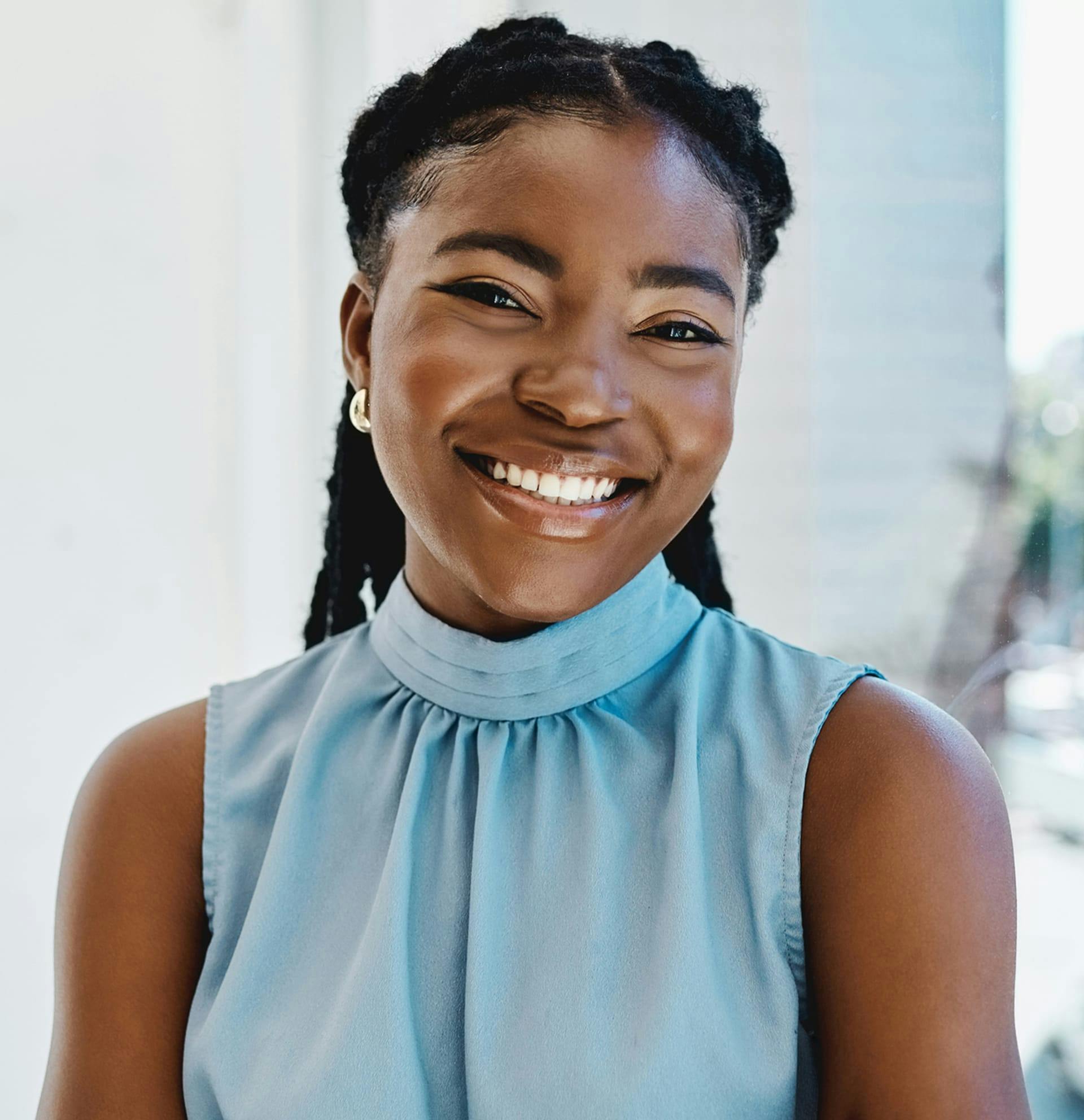 lady smiling at camera
