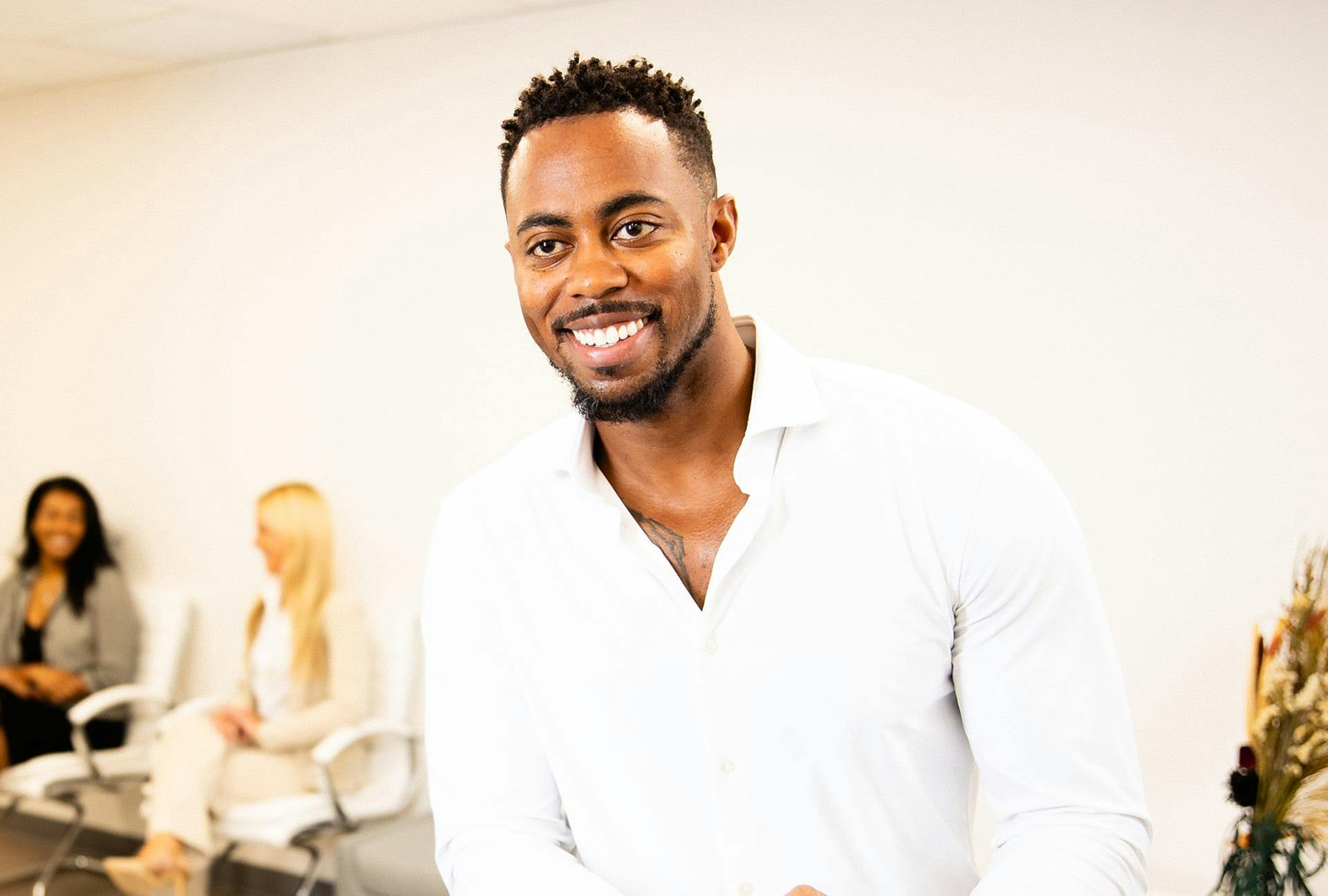 Man in a white shirt