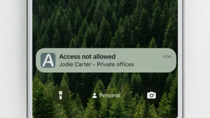 Access not allowed notification