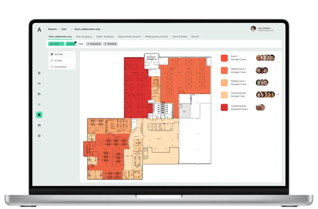 Macbook pro heatmap with occupants