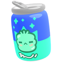 This is a 3D gameplay item of a can of drink from the Toca Boca Days game