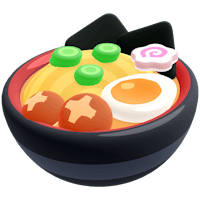 This is a 3D gameplay item of a bowl of ramen from the Toca Boca Days game