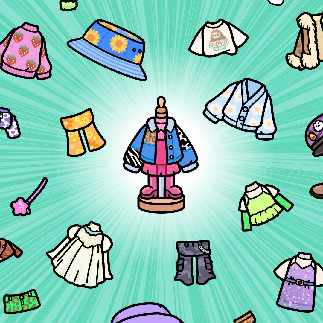 This is an image showing some of the clothing part of the thrifted treasures style pack