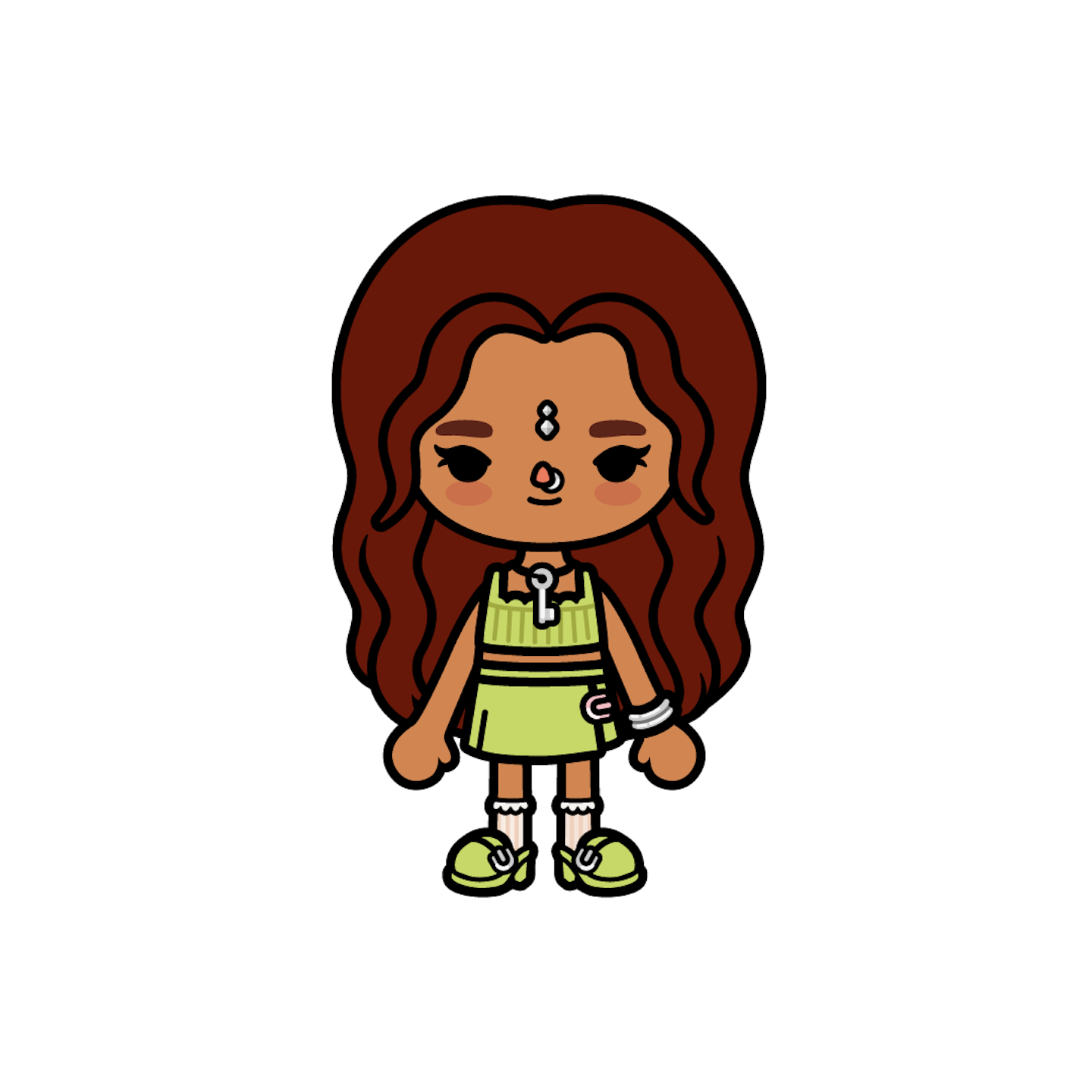 This is Lara from KATSEYE's stage outfit