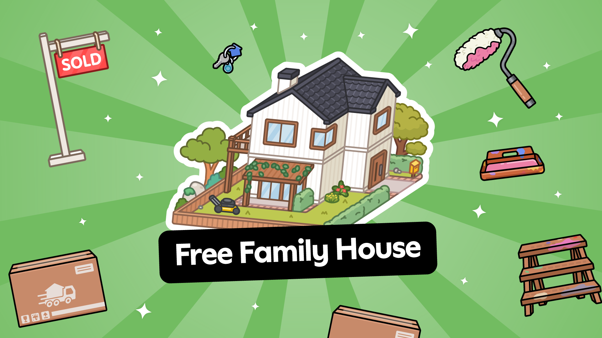 This is an image of the new Free Family House in Toca Boca World