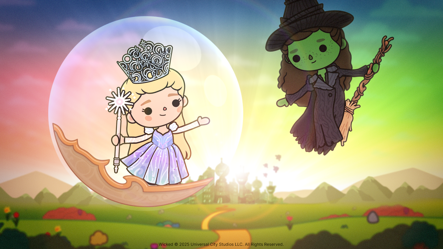This is key art from the Toca Boca x Wicked Collaboration