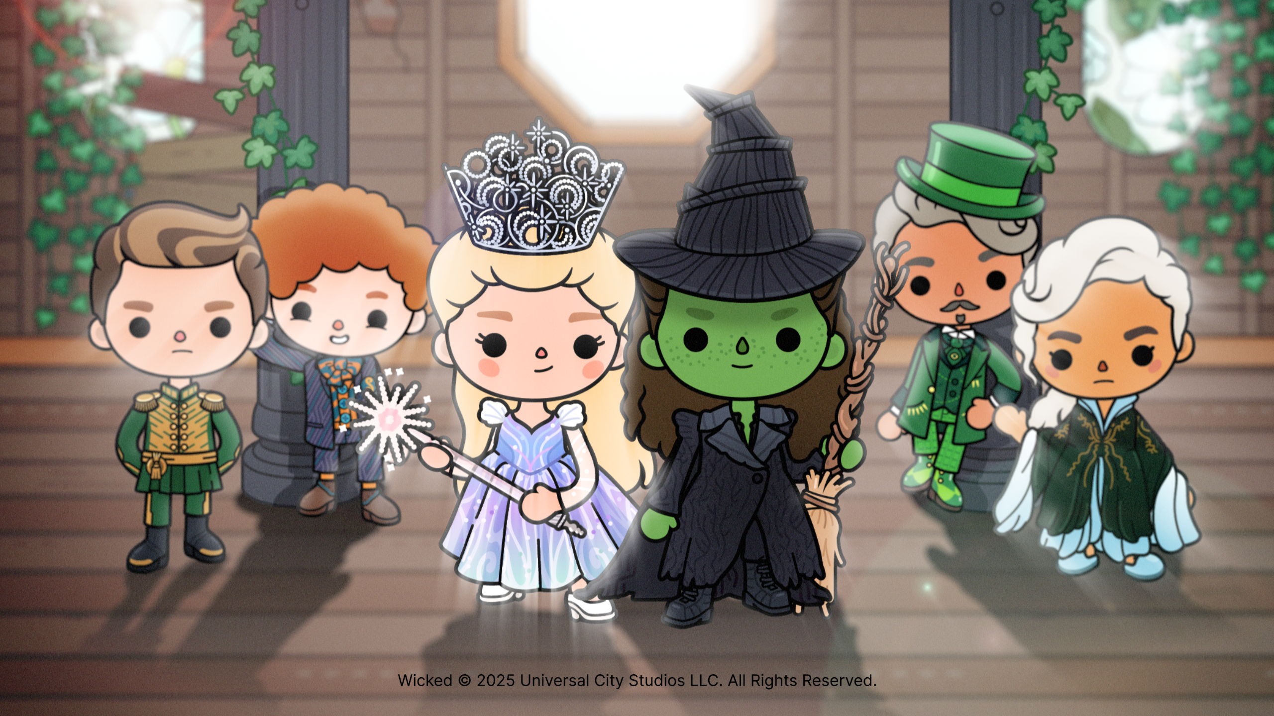 This is key art from the Toca Boca x Wicked collab