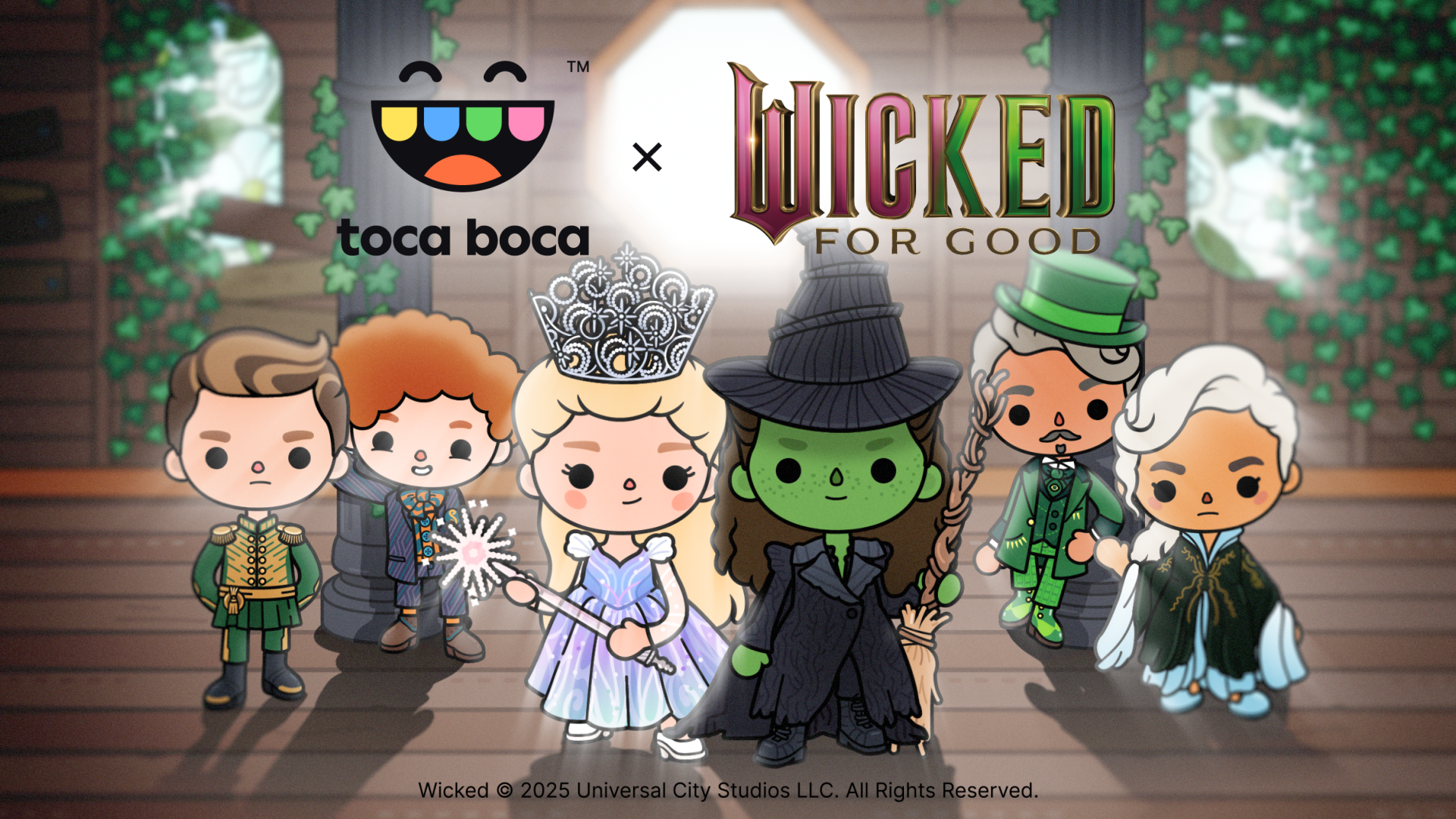 This is a hero image from the Toca Boca x Wicked collab