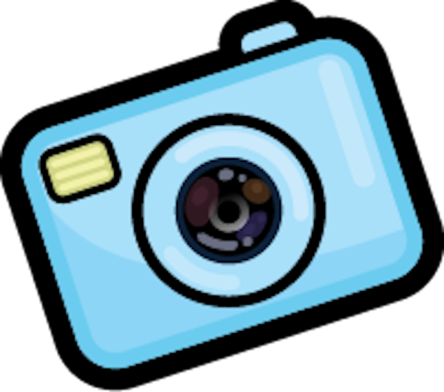 A blue digital camera