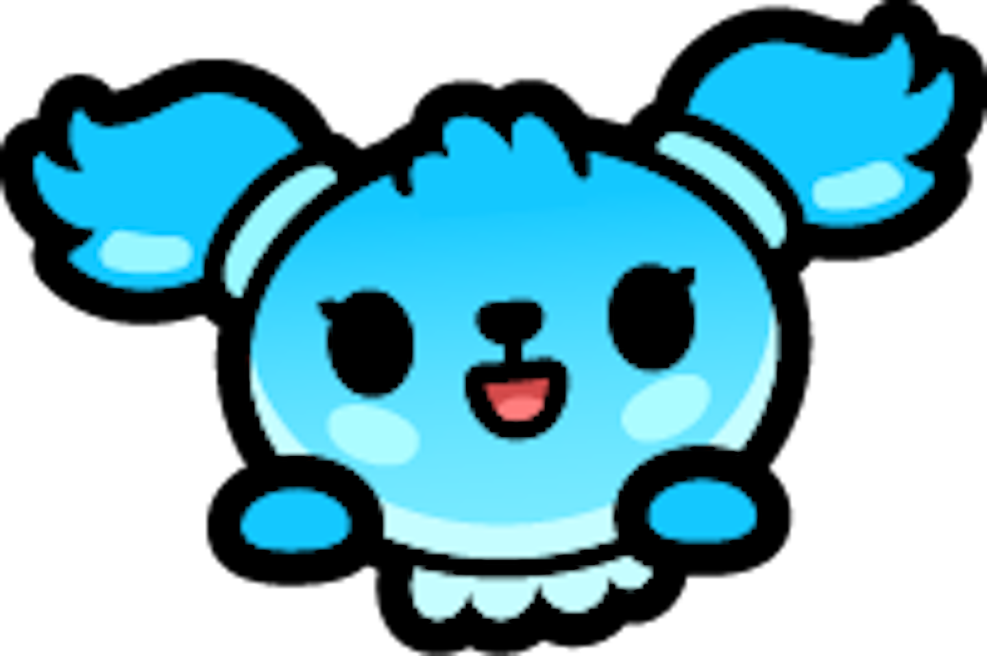 A blue fluffy animal