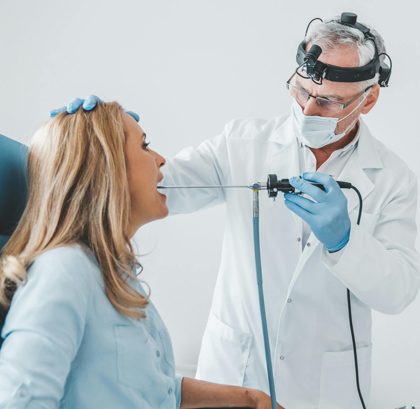 audiologist and patient