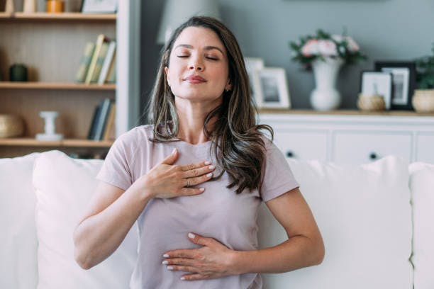 Woman Breathing