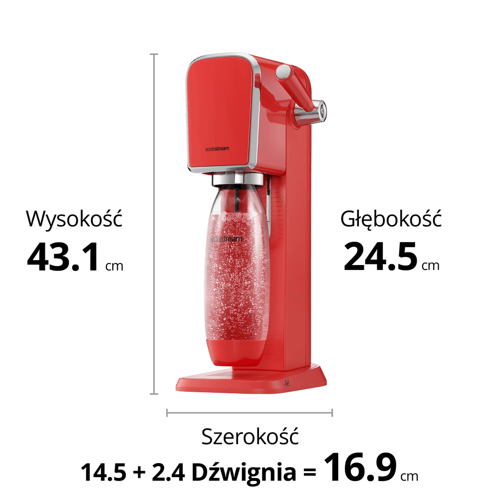 sodastream ART Mandarynki rozmiar i wymiary
