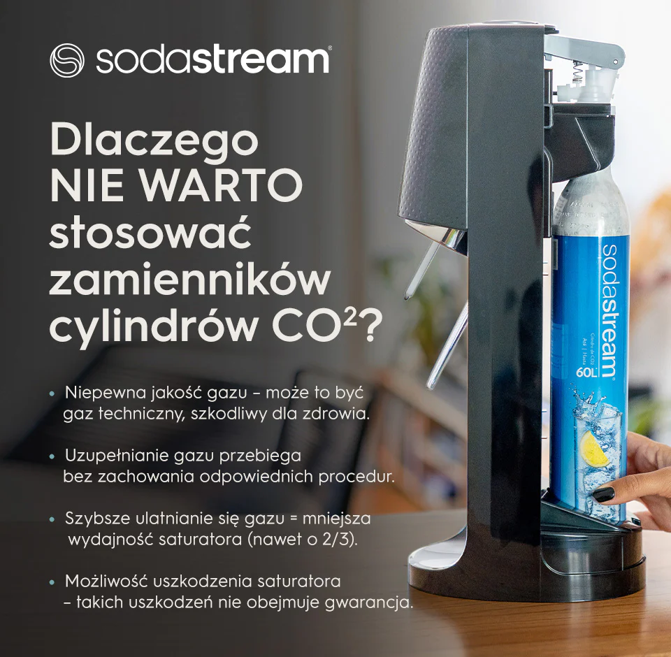Dlaczego nie warto stosować zamienników cylindrów CO2? - infografika.