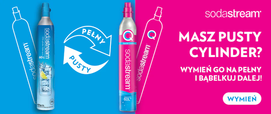 Wymiana - recykling pustych cylindrów sodastream - grafika