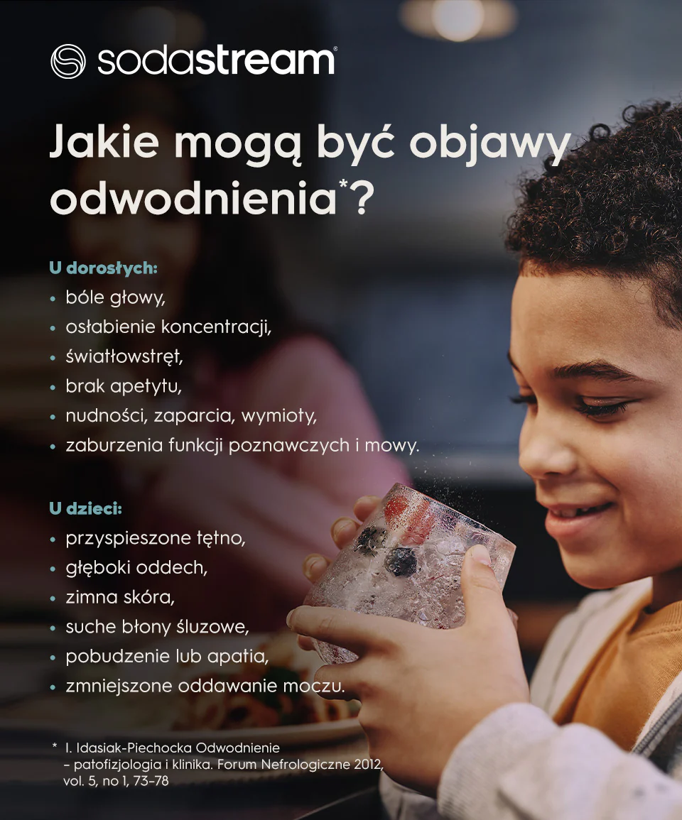 Jakie mogą być objawy odwodnienia? - infografika.