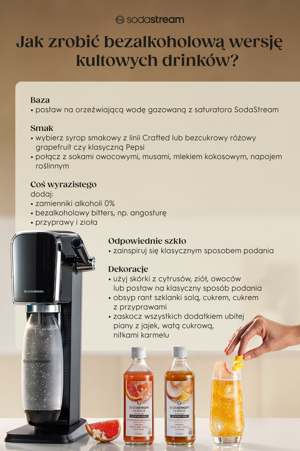 Jak zrobić bezalkoholową wersję kultowych drinków? - infografika
