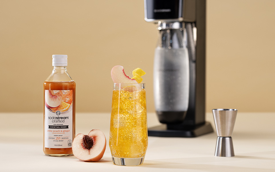 Mocktail peach and ginger cooler - SodaStream Crafted Brzoskwinia i Imbir