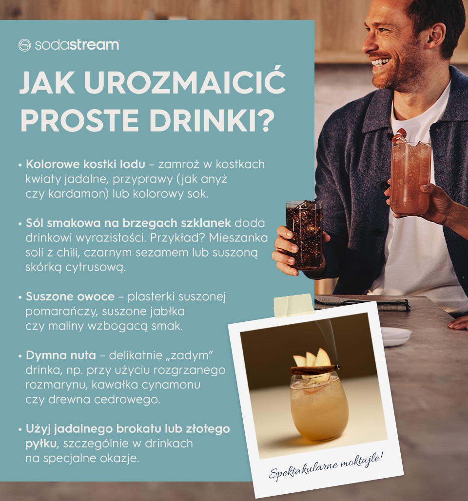 Jak urozmaicić proste drinki? - infografika