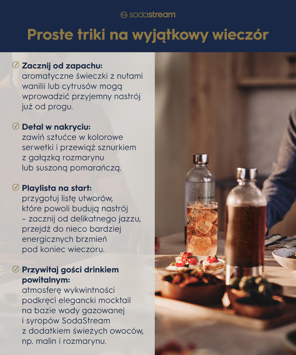 Proste triki na wyjątkowy wieczór - infografika