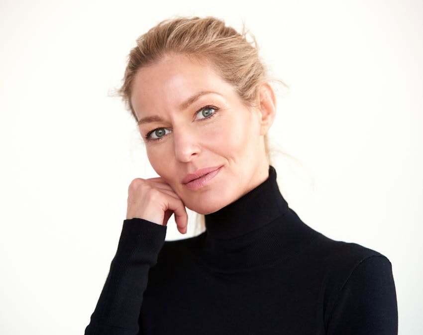 Woman looking into camera