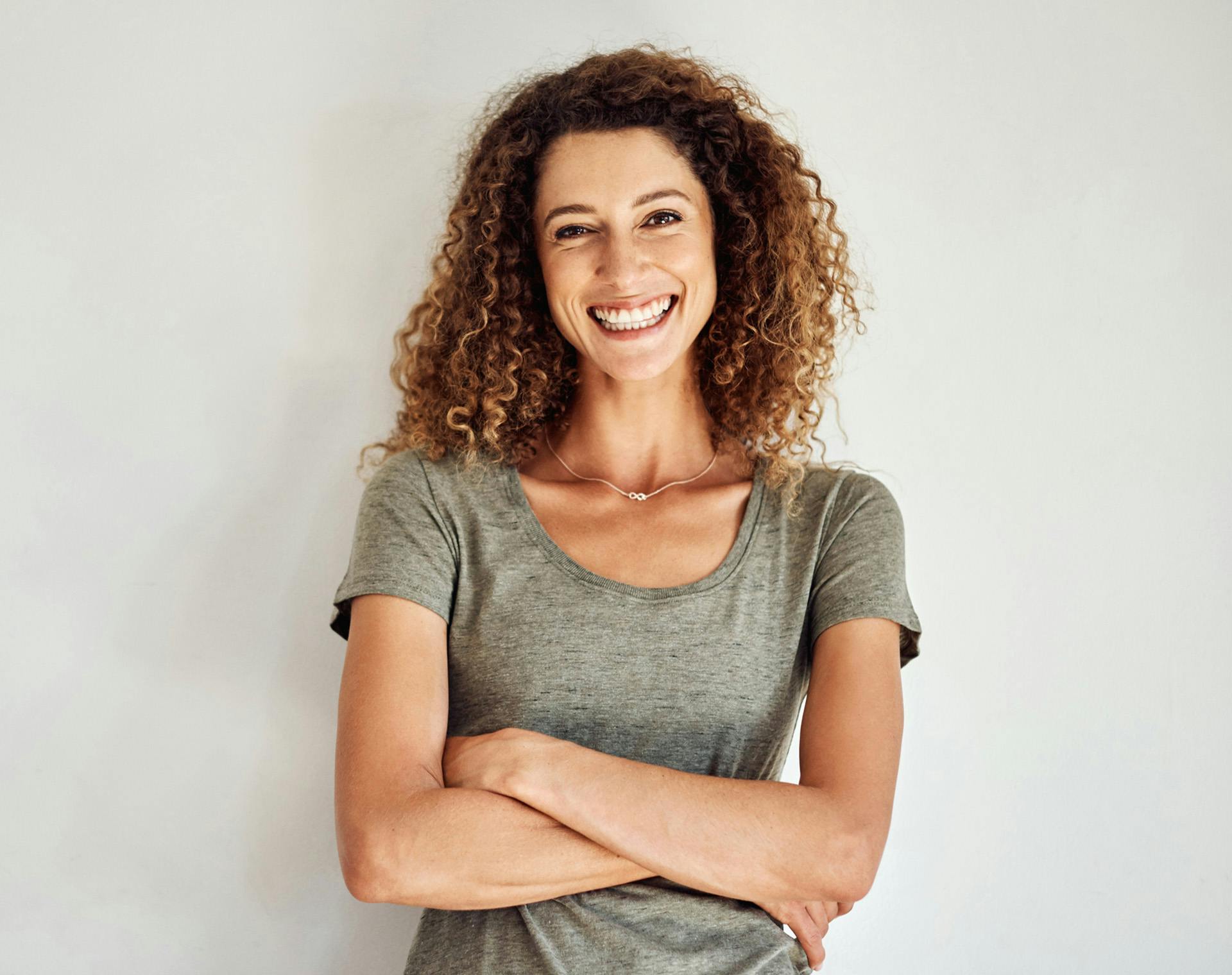 Woman smiling