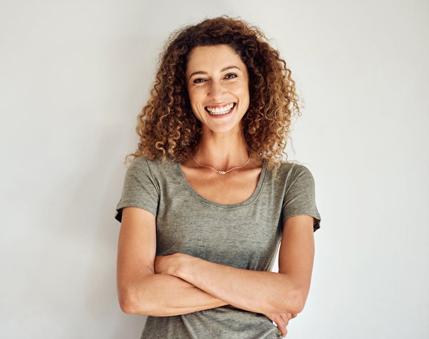 Woman smiling