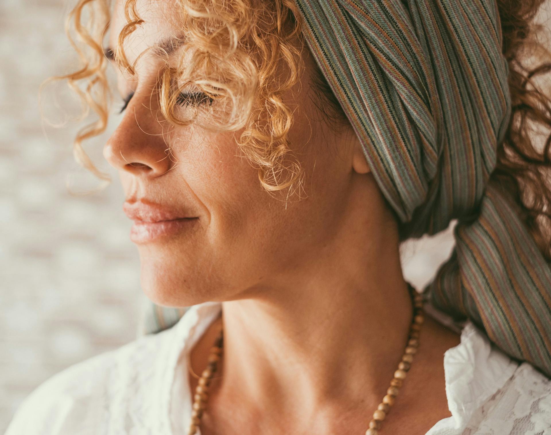Close up of woman