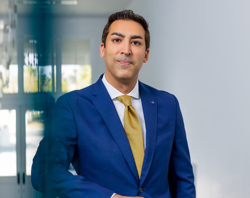 Doctor looking into camera