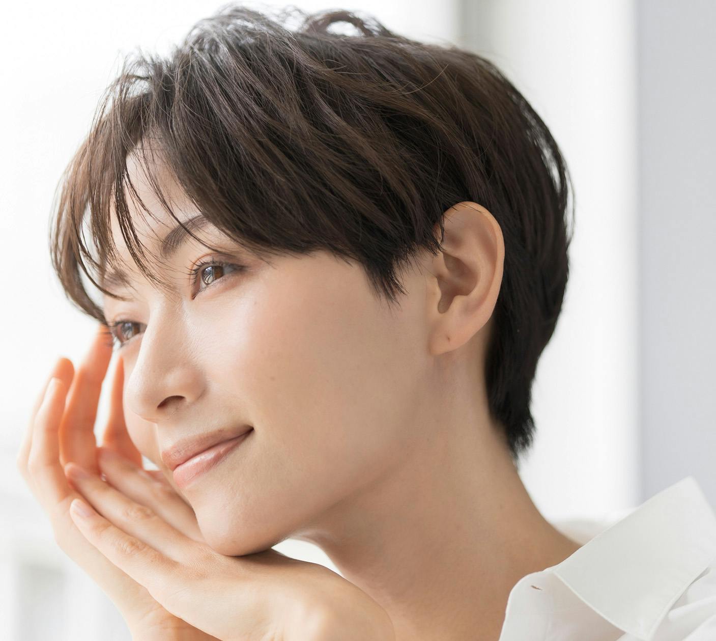 Woman smiling
