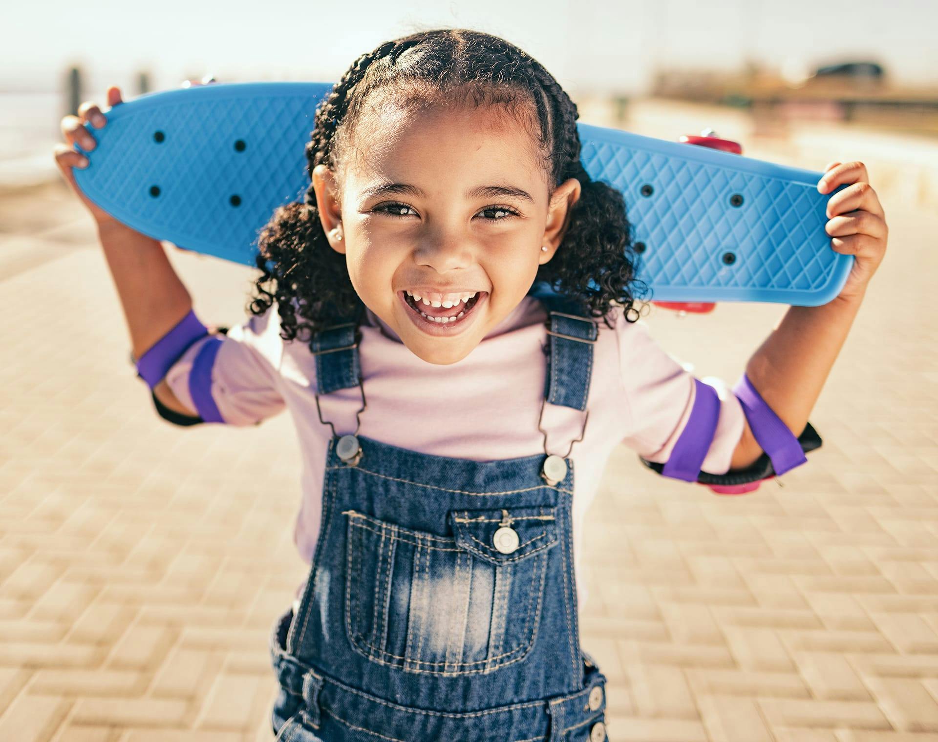Girl with a skateboard