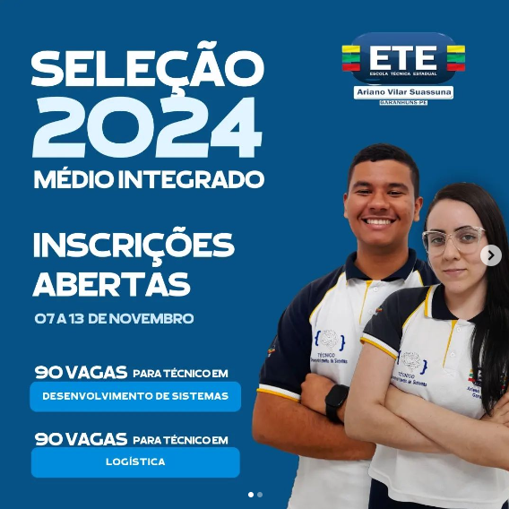 Inscrições Abertas Seleção 2024