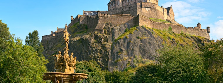Edinburgh Castle as viewed from Princes Street