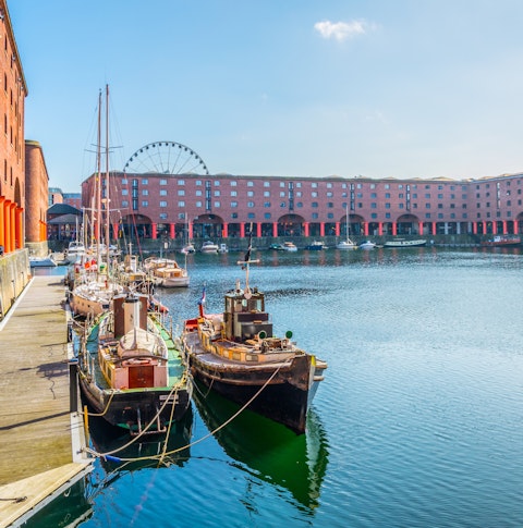 A daytime view of the Royal Albert Dock, Liverpool, United Kingdom