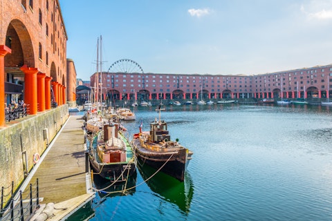A daytime view of the Royal Albert Dock, Liverpool, United Kingdom