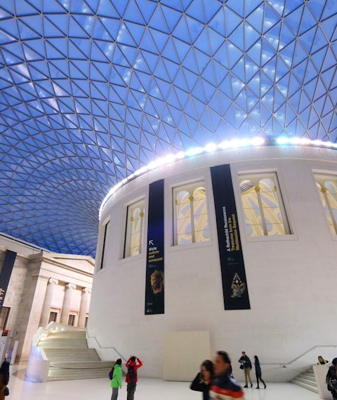 An interior view of the British Museum in London