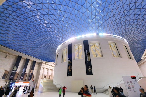 An interior view of the British Museum in London