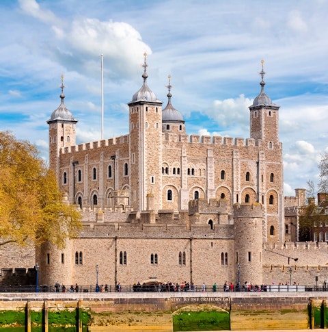 A daytime view of the Tower of London