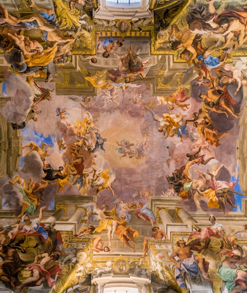 View of the fresco inside the Sant Ignazio Church, Rome