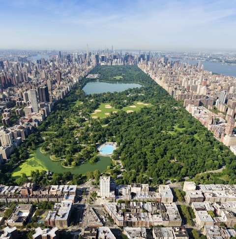 Aerial view of Central Park in New York City