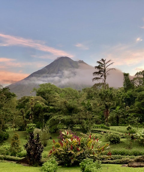 Arenal at dusk in Costa Rica