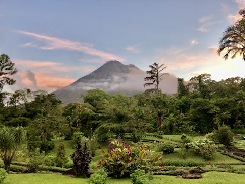 Arenal at dusk in Costa Rica