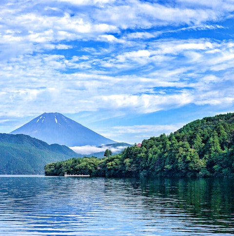 Ashinoko Lake is a scenic lake in the Hakone area of Kanagawa Prefecture in Japan