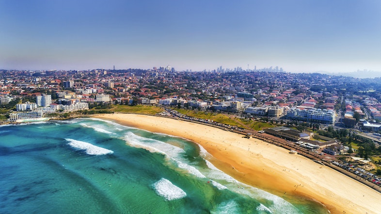 Aerial picture of Bondi Beach, Sydney