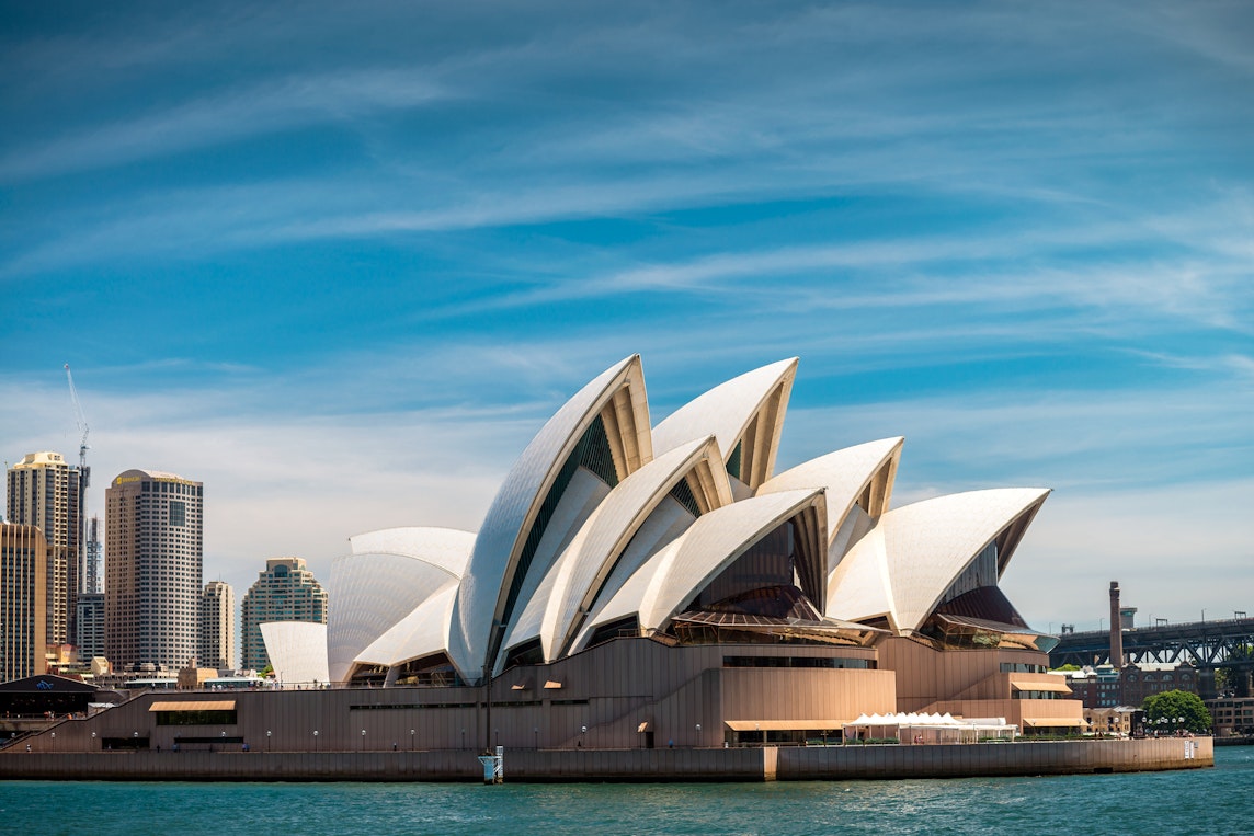 Outside the Sydney Opera House