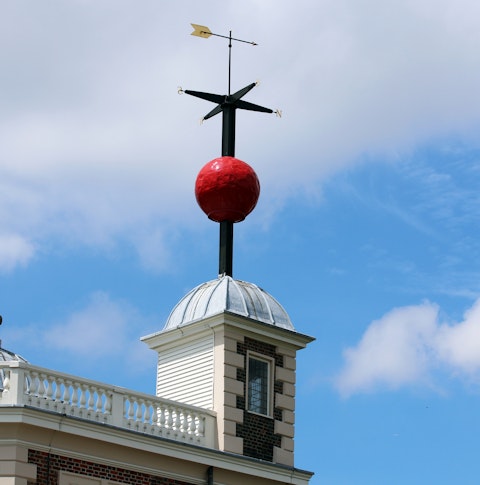 Close-up view of the spire sculture at Greenwich's Royal Observatory, London