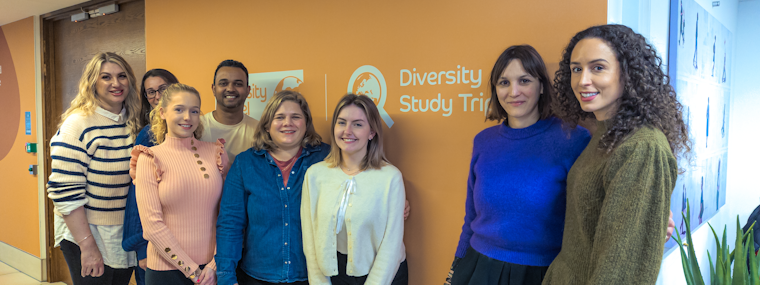 8 people from the Diversity Study Trips team